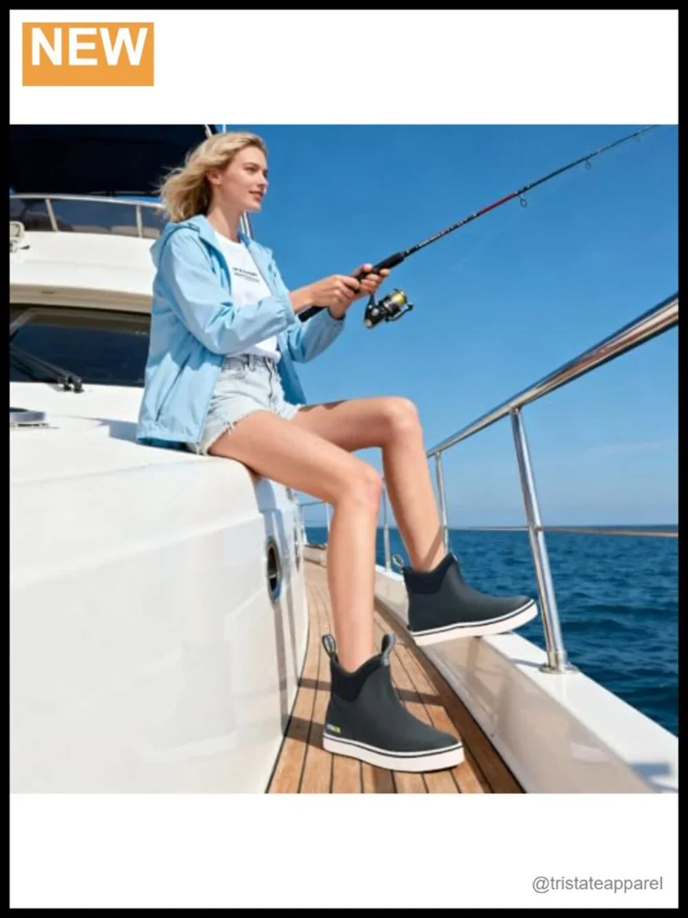 Waterproof Ankle Rain Boots with Slip-Resistant Outsole, Neoprene and Rubber